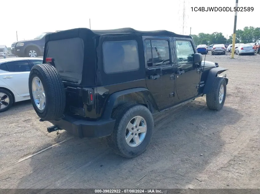 2013 Jeep Wrangler Unlimited Sport VIN: 1C4BJWDG0DL502589 Lot: 39822922