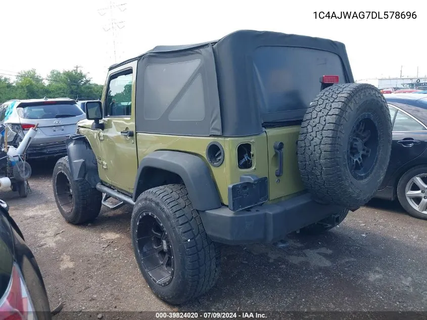 2013 Jeep Wrangler Sport VIN: 1C4AJWAG7DL578696 Lot: 39824020