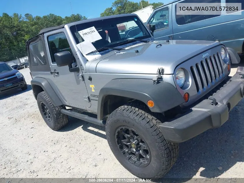 2013 Jeep Wrangler Sport VIN: 1C4AJWAG7DL572834 Lot: 39836284