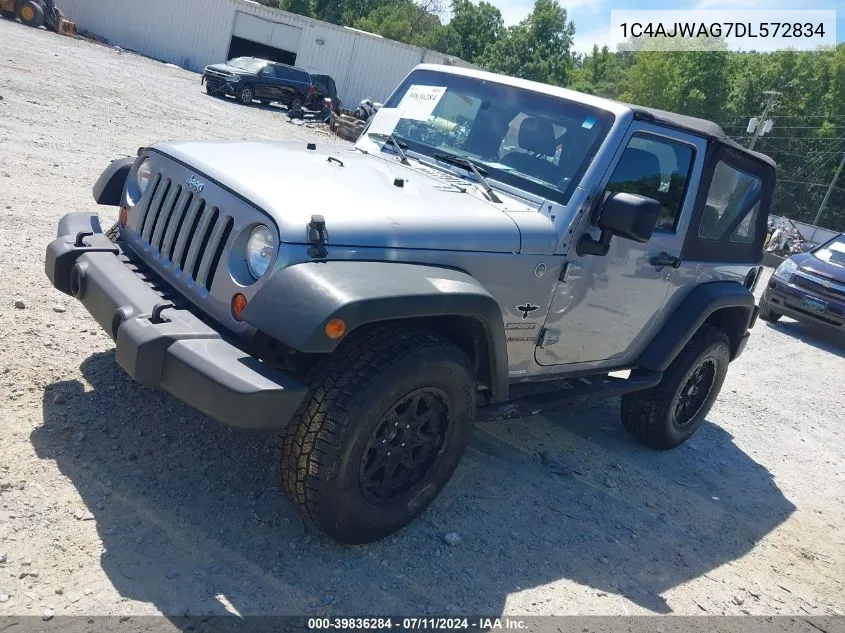 2013 Jeep Wrangler Sport VIN: 1C4AJWAG7DL572834 Lot: 39836284