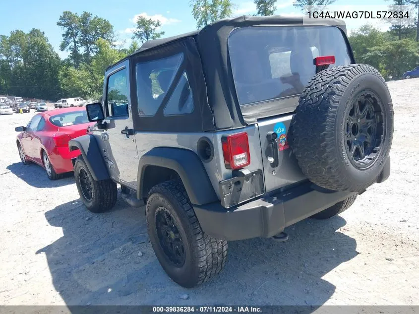 2013 Jeep Wrangler Sport VIN: 1C4AJWAG7DL572834 Lot: 39836284