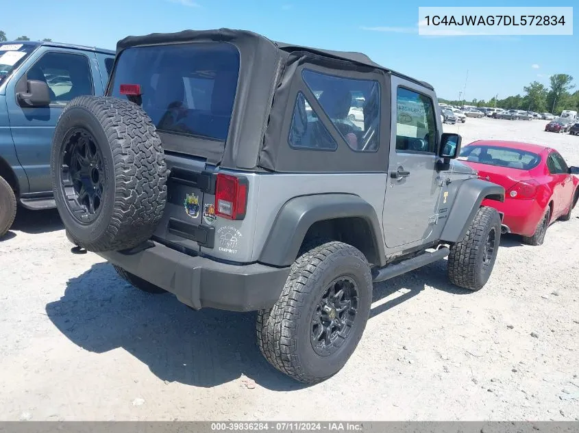 2013 Jeep Wrangler Sport VIN: 1C4AJWAG7DL572834 Lot: 39836284