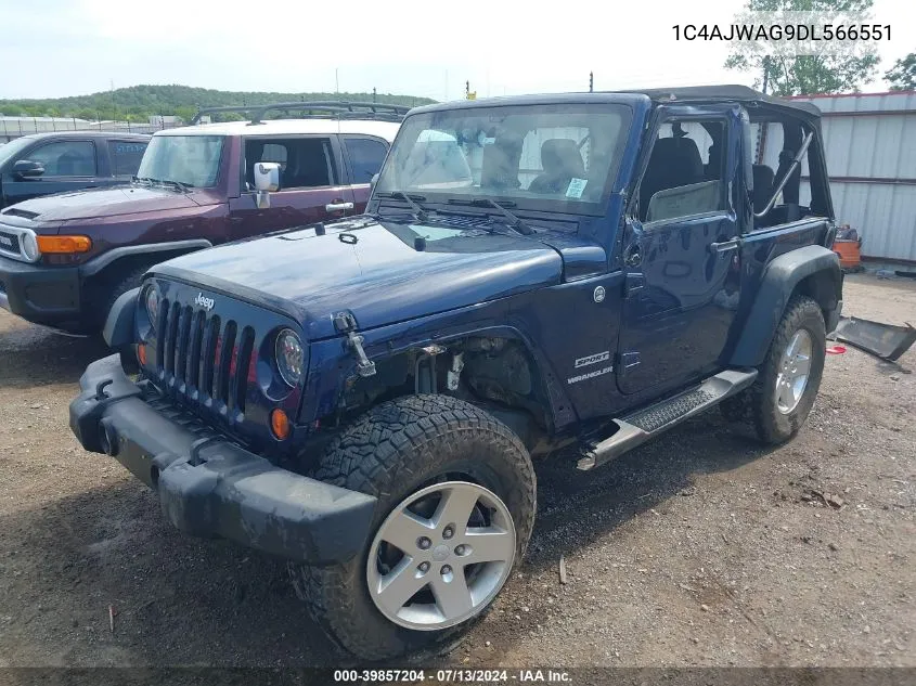 2013 Jeep Wrangler Sport VIN: 1C4AJWAG9DL566551 Lot: 39857204