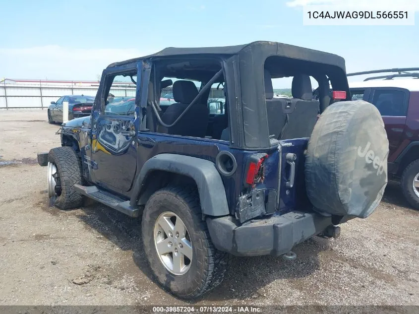 2013 Jeep Wrangler Sport VIN: 1C4AJWAG9DL566551 Lot: 39857204