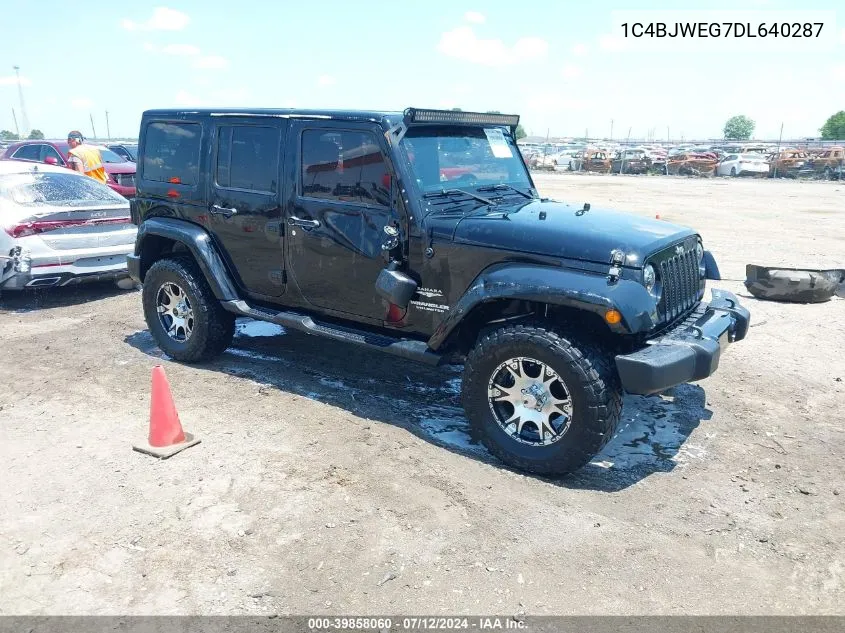 2013 Jeep Wrangler Unlimited Sahara VIN: 1C4BJWEG7DL640287 Lot: 39858060