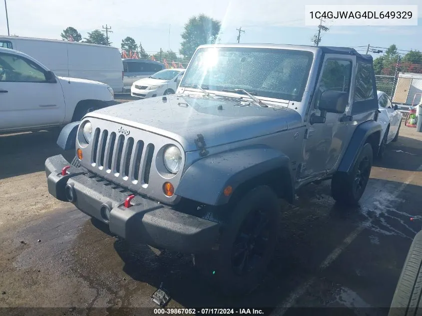 1C4GJWAG4DL649329 2013 Jeep Wrangler Sport