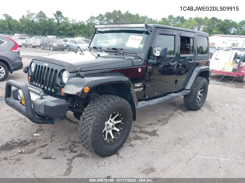 1C4BJWEG2DL509915 2013 Jeep Wrangler Unlimited Sahara