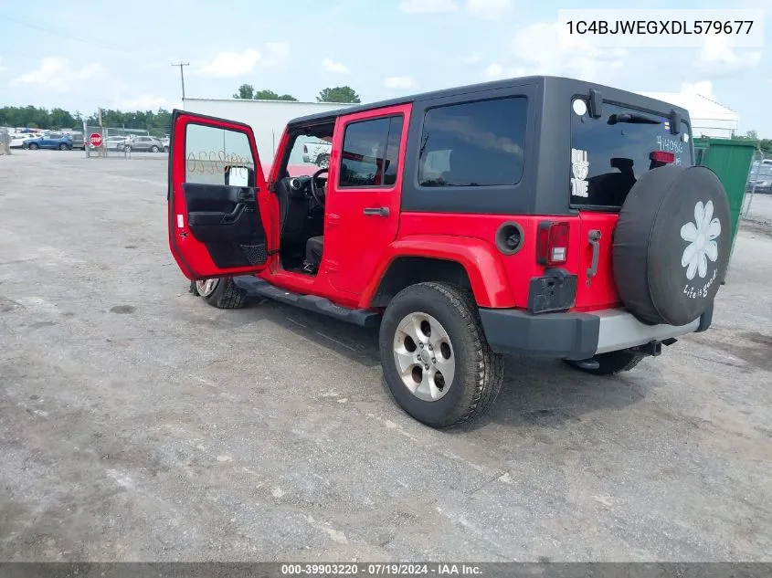 2013 Jeep Wrangler Unlimited Sahara VIN: 1C4BJWEGXDL579677 Lot: 39903220