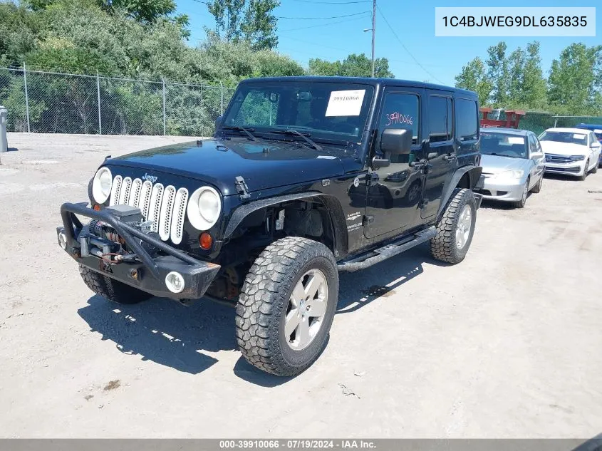 2013 Jeep Wrangler Unlimited Sahara VIN: 1C4BJWEG9DL635835 Lot: 39910066