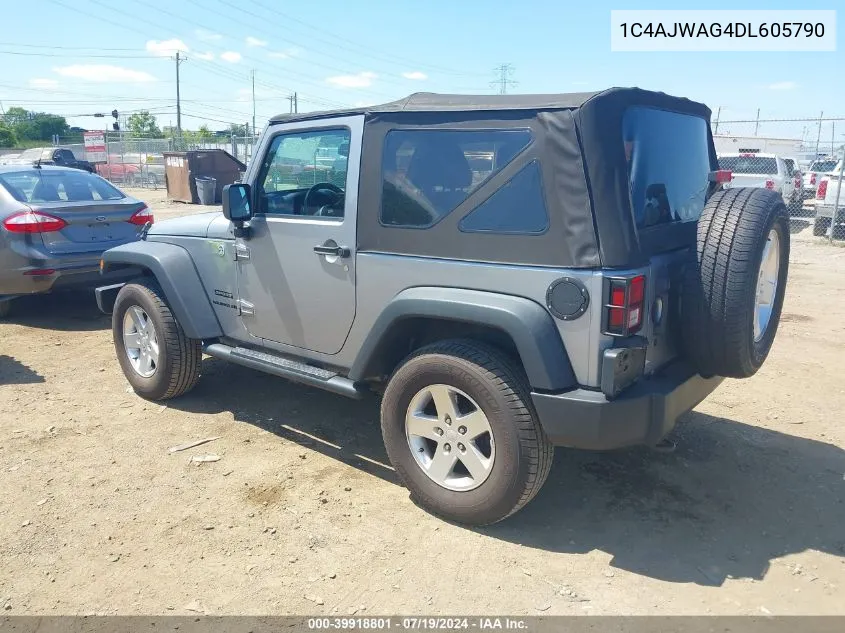 2013 Jeep Wrangler Sport VIN: 1C4AJWAG4DL605790 Lot: 39918801