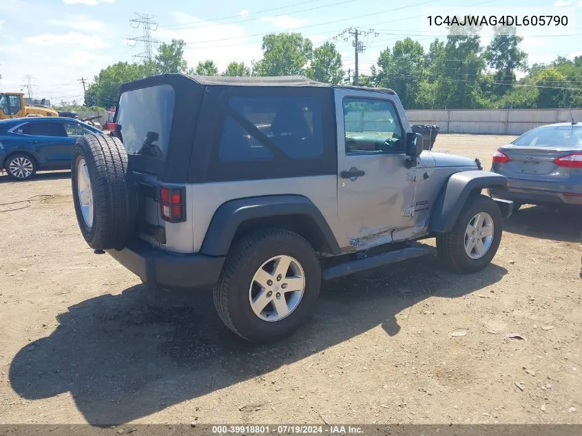 2013 Jeep Wrangler Sport VIN: 1C4AJWAG4DL605790 Lot: 39918801