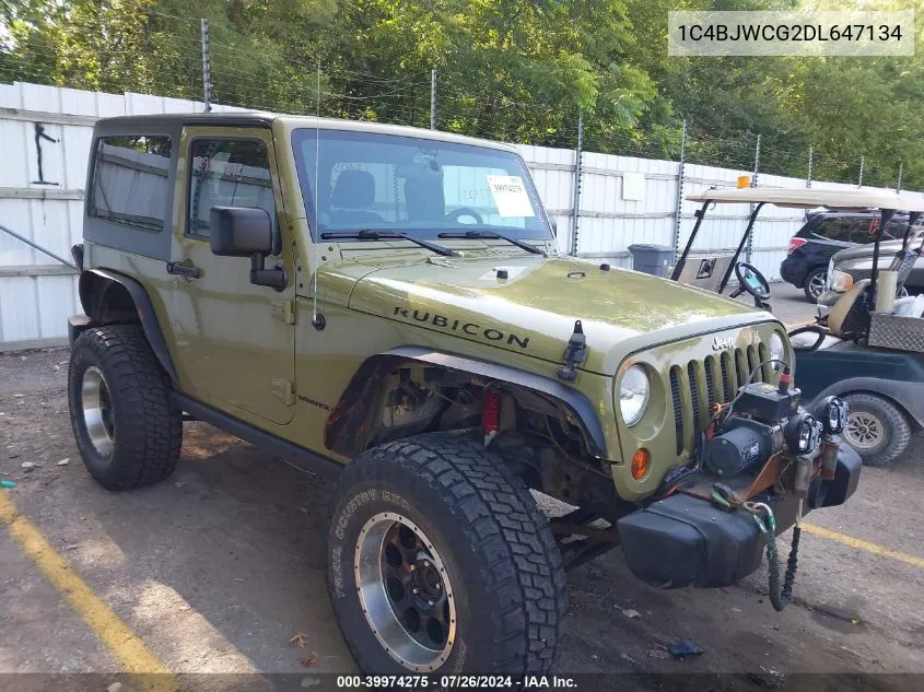 2013 Jeep Wrangler Rubicon VIN: 1C4BJWCG2DL647134 Lot: 39974275