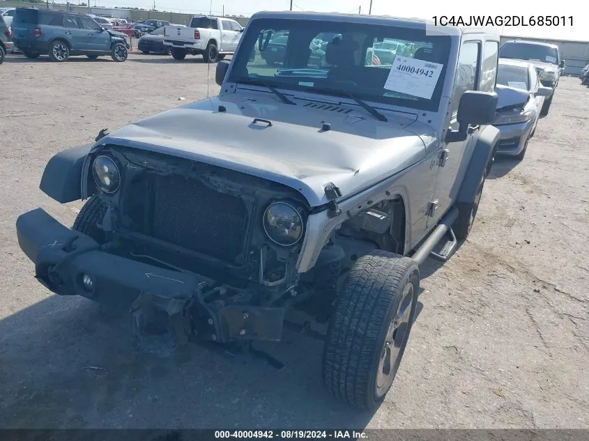 2013 Jeep Wrangler Sport VIN: 1C4AJWAG2DL685011 Lot: 40004942