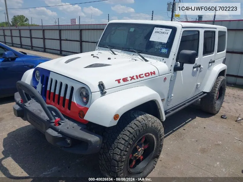 2013 Jeep Wrangler Unlimited Rubicon VIN: 1C4HJWFG6DL702223 Lot: 40026834