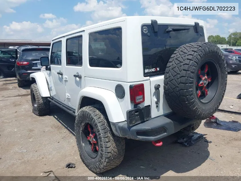 2013 Jeep Wrangler Unlimited Rubicon VIN: 1C4HJWFG6DL702223 Lot: 40026834