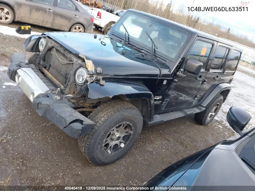1C4BJWEG6DL633511 2013 Jeep Wrangler Unlimited Sahara