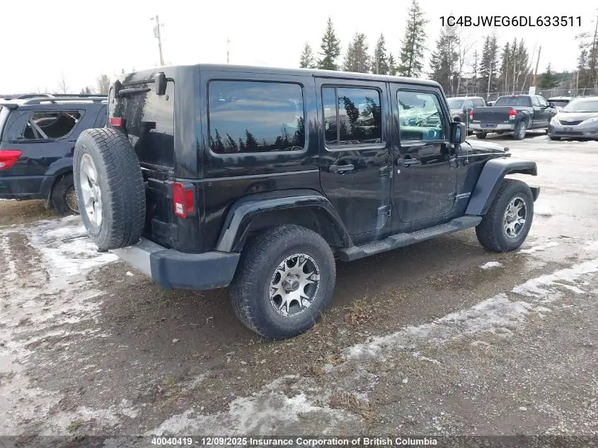 1C4BJWEG6DL633511 2013 Jeep Wrangler Unlimited Sahara