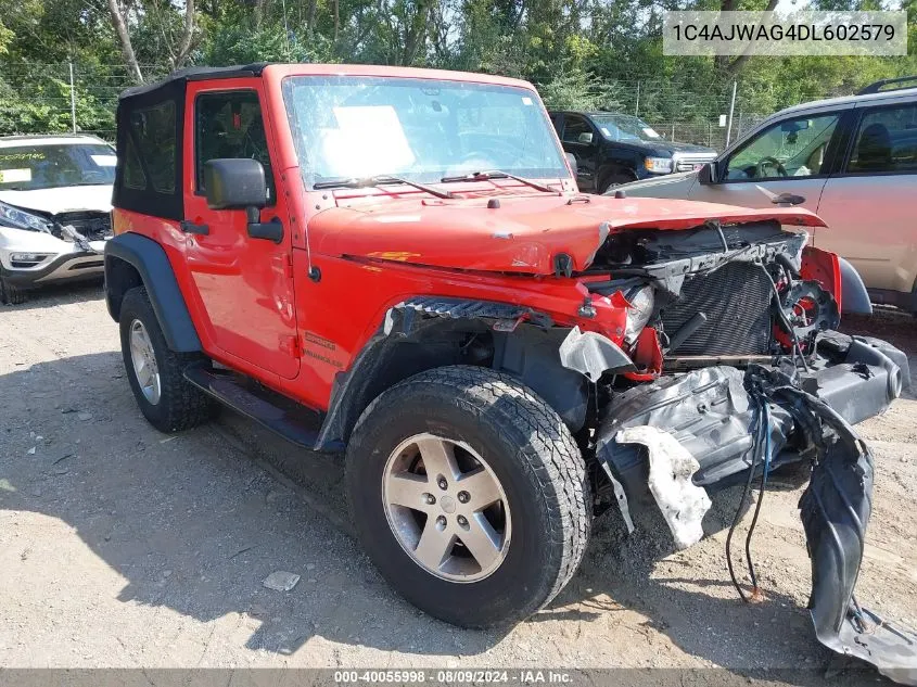 2013 Jeep Wrangler Sport VIN: 1C4AJWAG4DL602579 Lot: 40055998