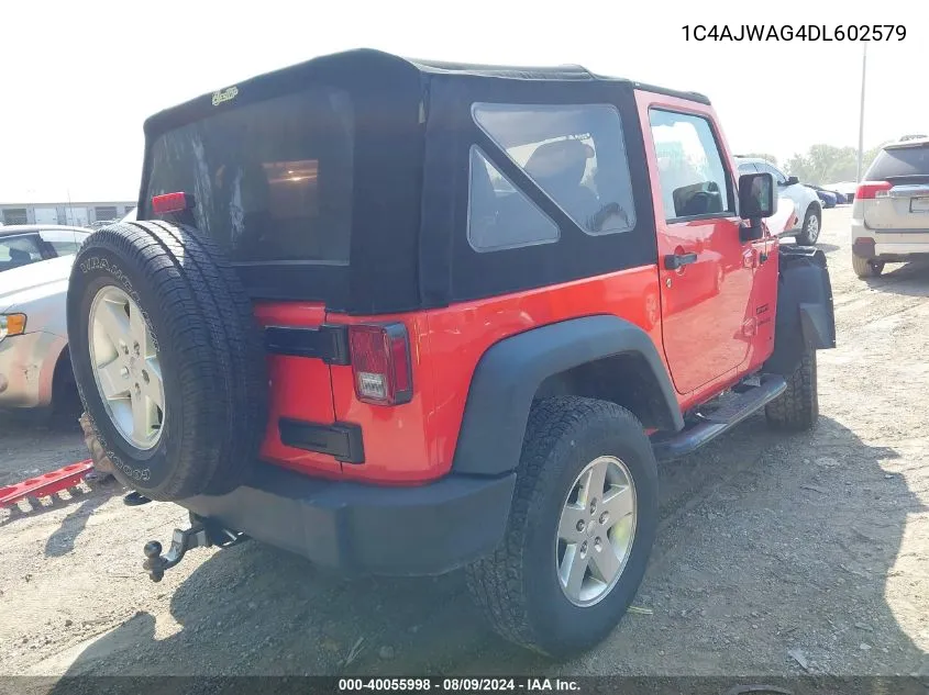 1C4AJWAG4DL602579 2013 Jeep Wrangler Sport