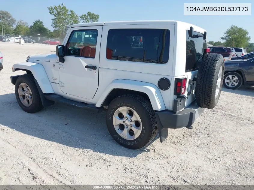 2013 Jeep Wrangler Sahara VIN: 1C4AJWBG3DL537173 Lot: 40088038