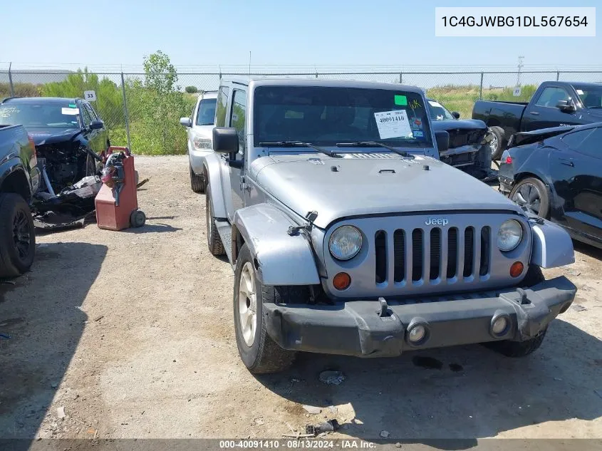 2013 Jeep Wrangler Sahara VIN: 1C4GJWBG1DL567654 Lot: 40091410