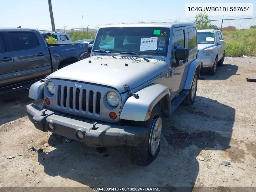 1C4GJWBG1DL567654 2013 Jeep Wrangler Sahara