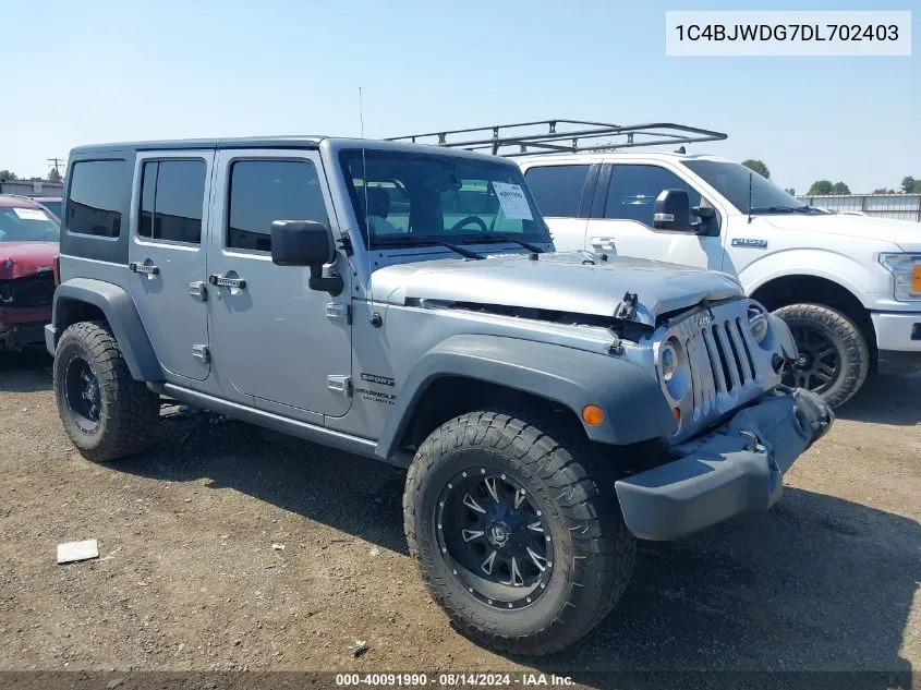 1C4BJWDG7DL702403 2013 Jeep Wrangler Unlimited Sport