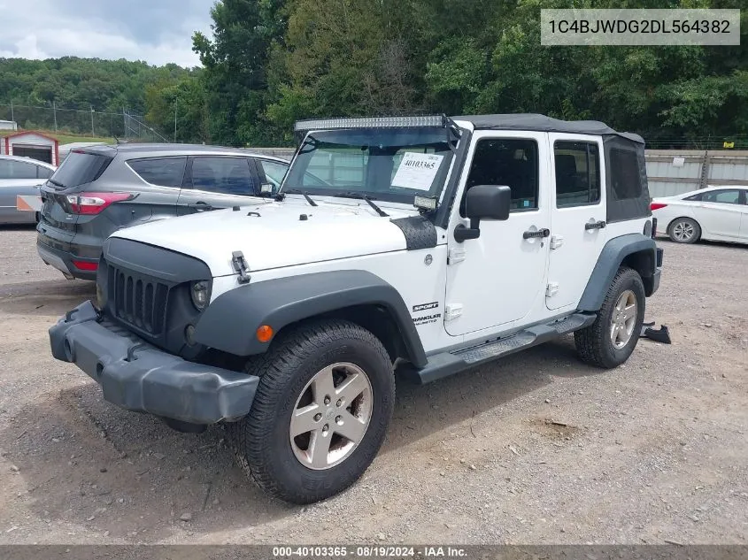 1C4BJWDG2DL564382 2013 Jeep Wrangler Unlimited Sport