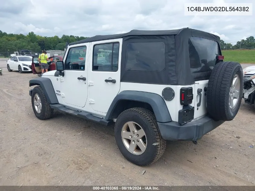 2013 Jeep Wrangler Unlimited Sport VIN: 1C4BJWDG2DL564382 Lot: 40103365