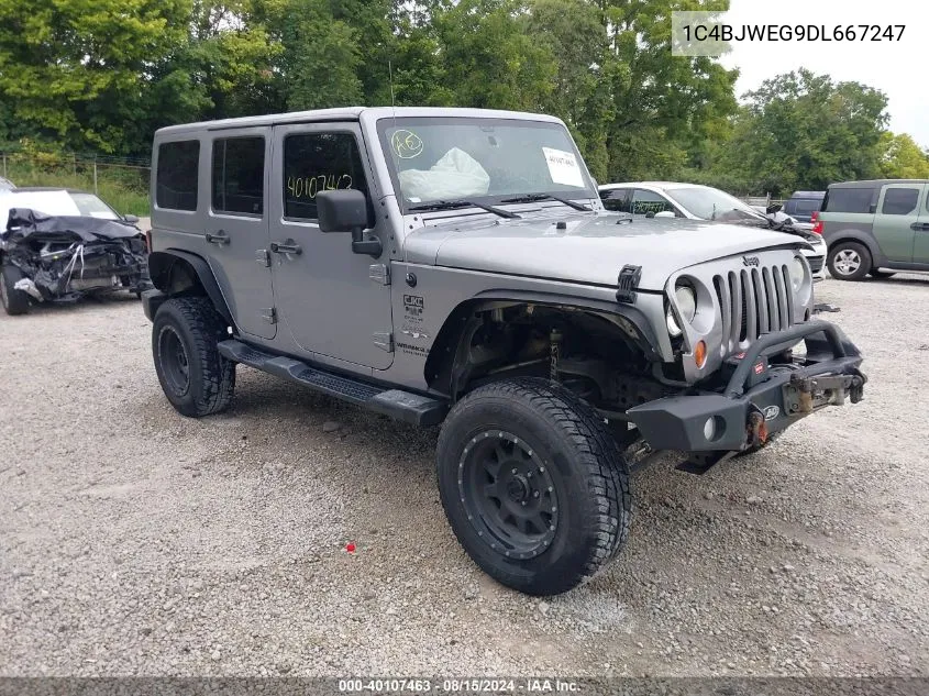 2013 Jeep Wrangler Unlimited Sahara VIN: 1C4BJWEG9DL667247 Lot: 40107463