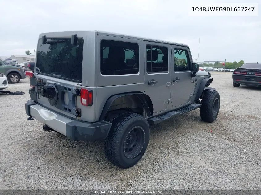 2013 Jeep Wrangler Unlimited Sahara VIN: 1C4BJWEG9DL667247 Lot: 40107463