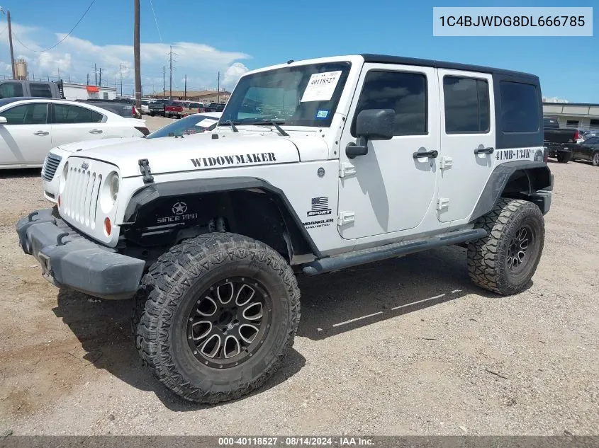 2013 Jeep Wrangler Unlimited Sport VIN: 1C4BJWDG8DL666785 Lot: 40118527