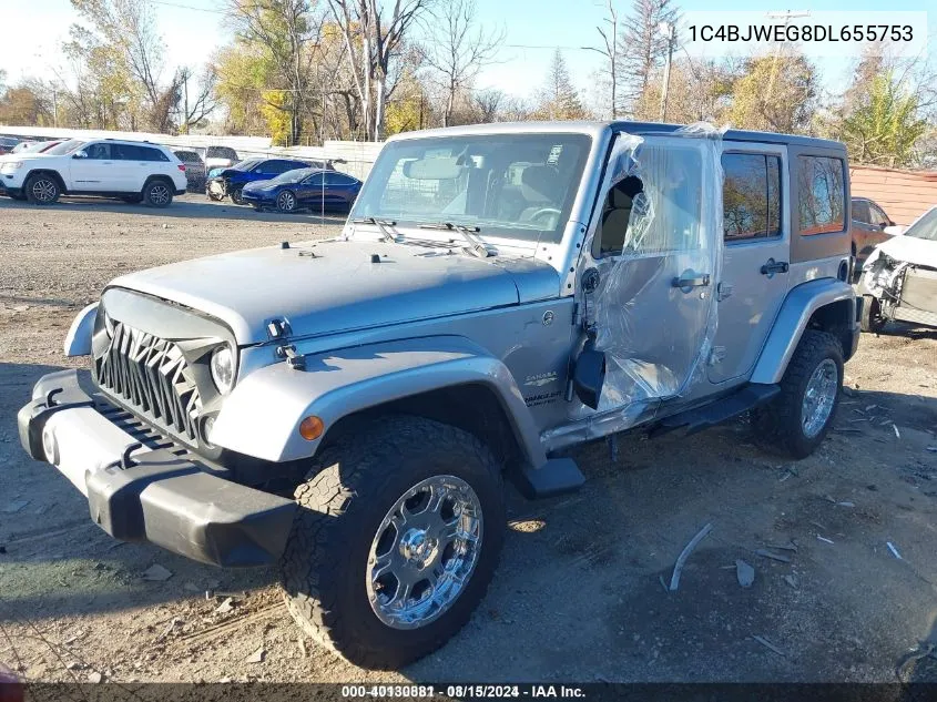 1C4BJWEG8DL655753 2013 Jeep Wrangler Unlimited Sahara