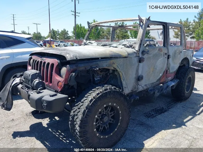 2013 Jeep Wrangler Unlimited Sport VIN: 1C4HJWDGXDL504148 Lot: 40148604