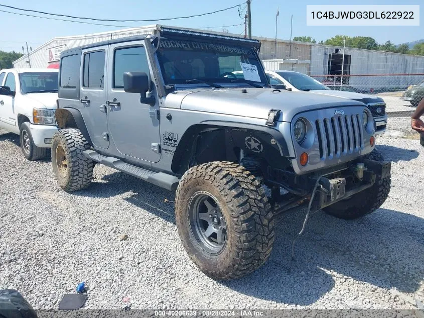 2013 Jeep Wrangler Unlimited Sport VIN: 1C4BJWDG3DL622922 Lot: 40206639