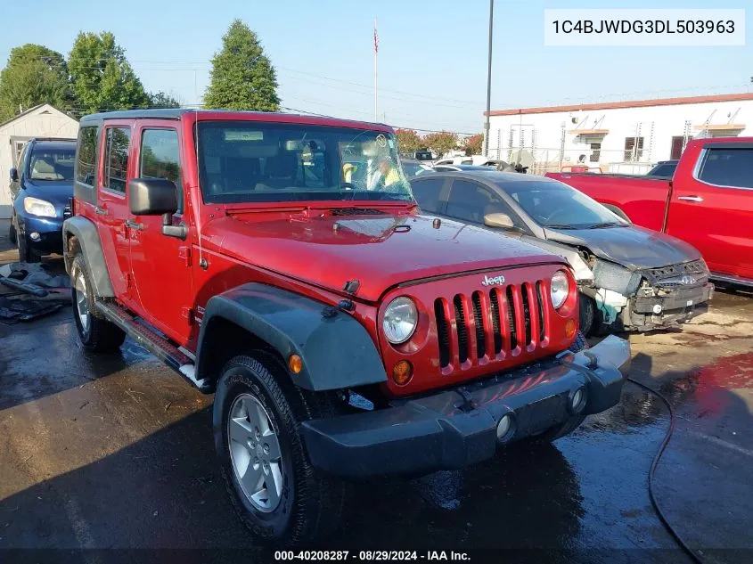 1C4BJWDG3DL503963 2013 Jeep Wrangler Unlimited Sport