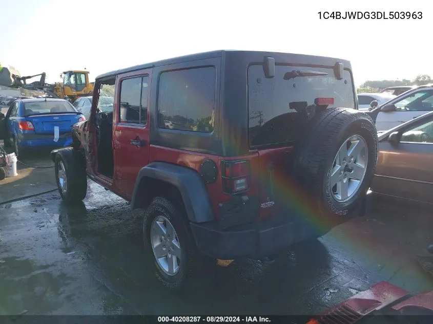 2013 Jeep Wrangler Unlimited Sport VIN: 1C4BJWDG3DL503963 Lot: 40208287