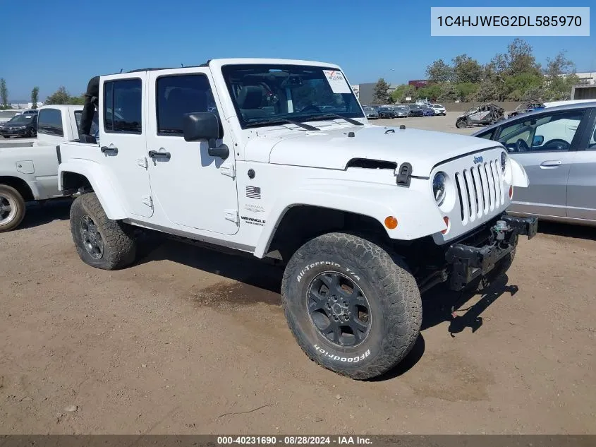 2013 Jeep Wrangler Unlimited Sahara VIN: 1C4HJWEG2DL585970 Lot: 40231690