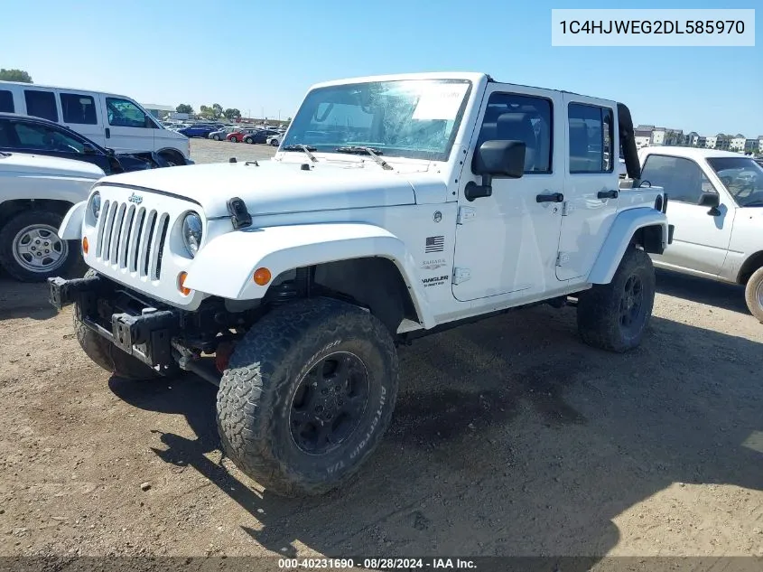 2013 Jeep Wrangler Unlimited Sahara VIN: 1C4HJWEG2DL585970 Lot: 40231690