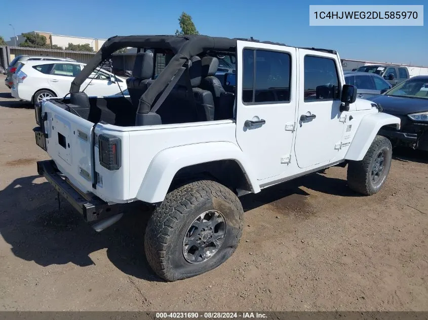 2013 Jeep Wrangler Unlimited Sahara VIN: 1C4HJWEG2DL585970 Lot: 40231690