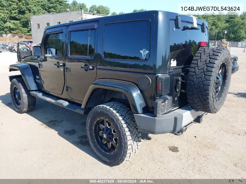 2013 Jeep Wrangler Unlimited Sahara VIN: 1C4BJWEG7DL543624 Lot: 40237629