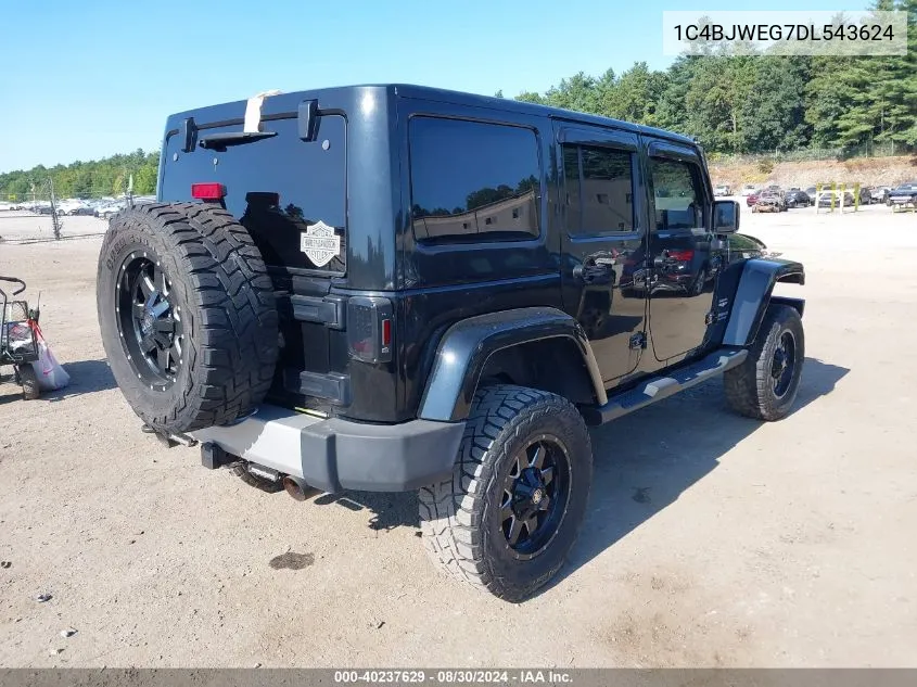 2013 Jeep Wrangler Unlimited Sahara VIN: 1C4BJWEG7DL543624 Lot: 40237629