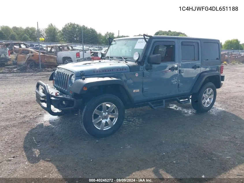 2013 Jeep Wrangler Unlimited Rubicon 10Th Anniversary VIN: 1C4HJWFG4DL651188 Lot: 40245272