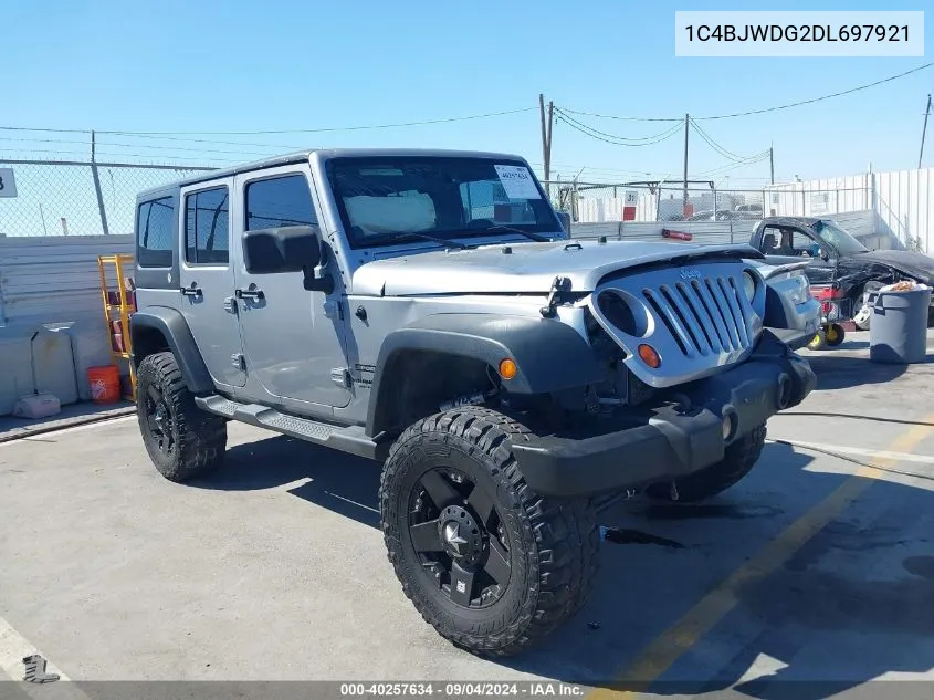 1C4BJWDG2DL697921 2013 Jeep Wrangler Unlimited Sport