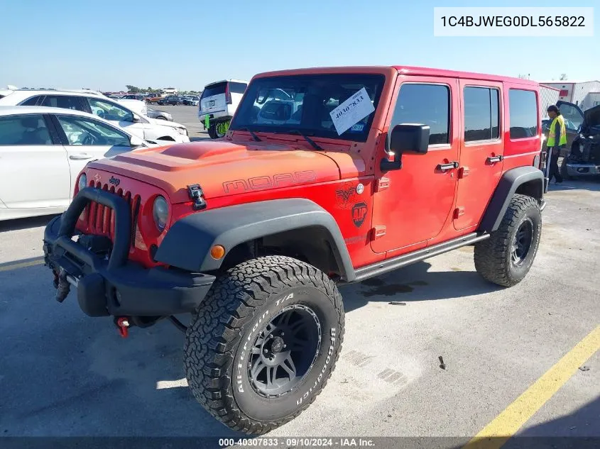 1C4BJWEG0DL565822 2013 Jeep Wrangler Unlimited Sahara