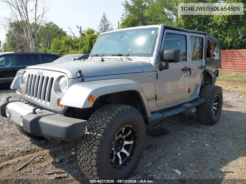 2013 Jeep Wrangler Unlimited Sahara VIN: 1C4BJWEG6DL654505 Lot: 40313535