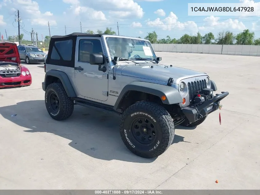 2013 Jeep Wrangler Sport VIN: 1C4AJWAG8DL647928 Lot: 40371888