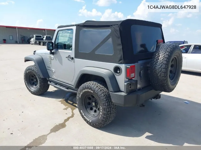 2013 Jeep Wrangler Sport VIN: 1C4AJWAG8DL647928 Lot: 40371888