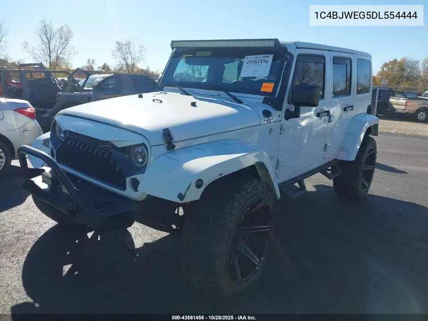 1C4BJWEG5DL554444 2013 Jeep Wrangler Unlimited Sahara
