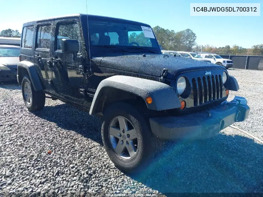 1C4BJWDG5DL700312 2013 Jeep Wrangler Unlimited Sport
